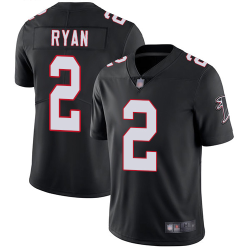 Atlanta Falcons Limited Black Men Matt Ryan Alternate Jersey NFL Football #2 Vapor Untouchable->atlanta falcons->NFL Jersey